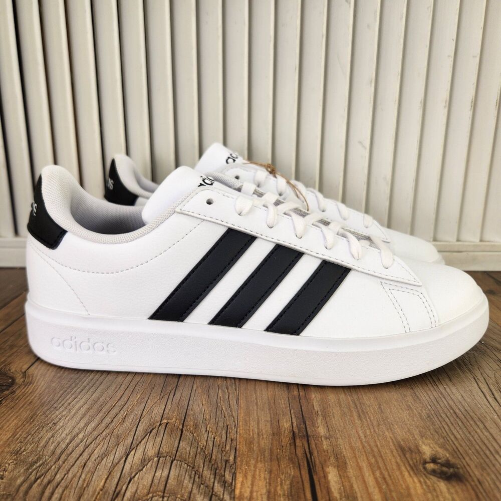 Adidas Grand Court 2.0 Sneakers Womens Sz 8.5 White Leather Tennis Shoes GW9214 - Picture 2 of 13
